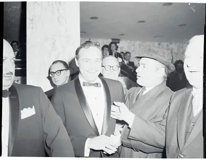 Framed Print : Marlon Brando Standing with Martin Balsam Framed Print : Marlon Brando Standing with Martin Balsam