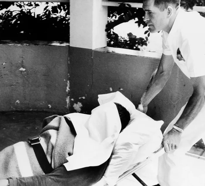 Framed Print : Marlon Brando on a Stretcher Framed Print : Marlon Brando on a Stretcher