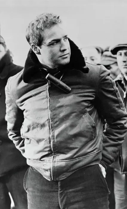 Framed Print : Marlon Brando Wearing Leather Jacket Framed Print : Marlon Brando Wearing Leather Jacket
