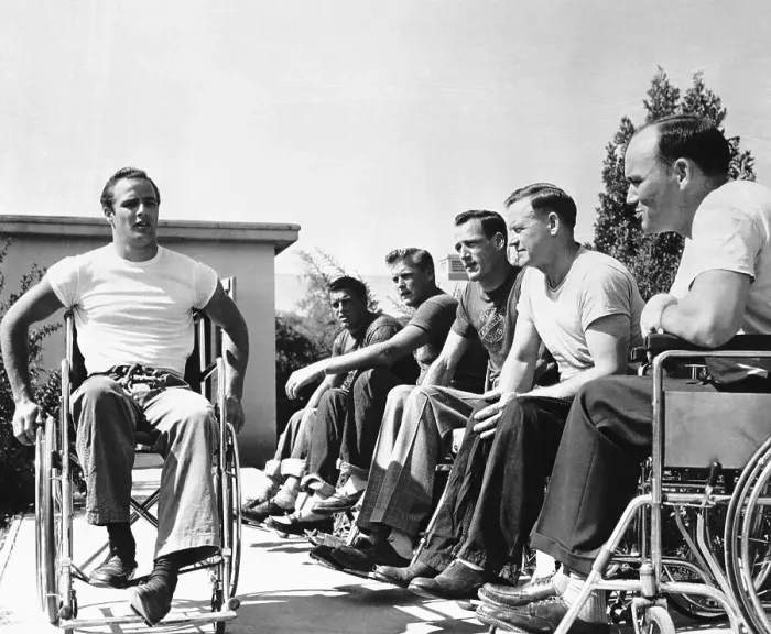 Framed Print : Marlon Brando in Wheelchair Framed Print : Marlon Brando in Wheelchair