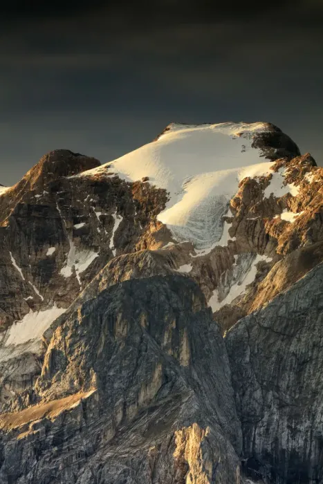 Framed Print : Marmolada mountain at sunrise Framed Print : Marmolada mountain at sunrise