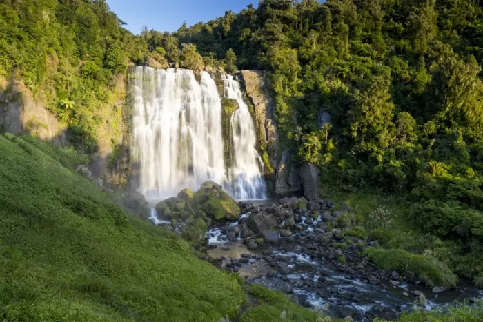 Framed Print : Marokopa Falls in the evening light, Te Anga, Waikato Region, New Zealand Framed Print : Marokopa Falls in the evening light, Te Anga, Waikato Region, New Zealand
