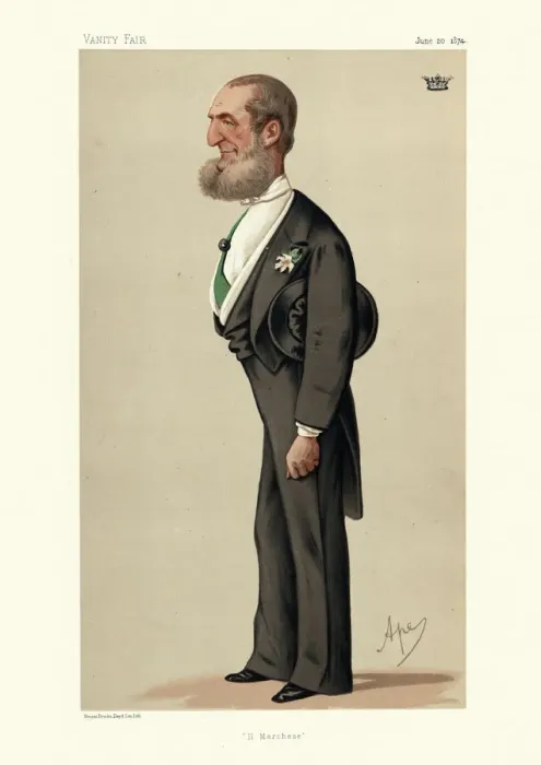 Framed Print : Marquis D Azeglio, Italian diplomat and politician, Vanity fair caricature Framed Print : Marquis D Azeglio, Italian diplomat and politician, Vanity fair caricature