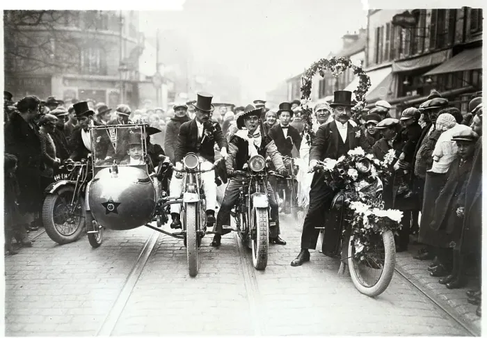 Framed Print : Marriage Procession On Motorcycle Framed Print : Marriage Procession On Motorcycle