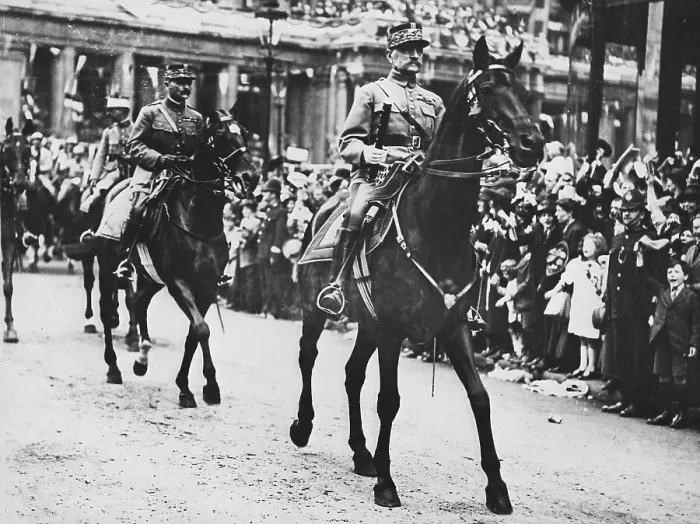 Framed Print : Marshal Foch Leading Parade on Horseback Framed Print : Marshal Foch Leading Parade on Horseback