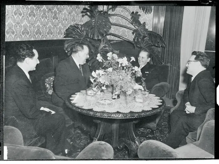 Framed Print : Marshal Tito Dining with United Nations Official Trygve Lie Framed Print : Marshal Tito Dining with United Nations Official Trygve Lie