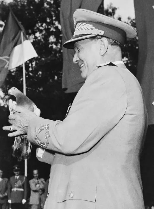 Framed Print : Marshal Tito Holding Carrier Pigeon Framed Print : Marshal Tito Holding Carrier Pigeon