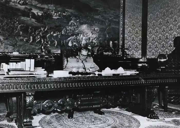 Framed Print : Marshal Tito Josip Broz in His Office
