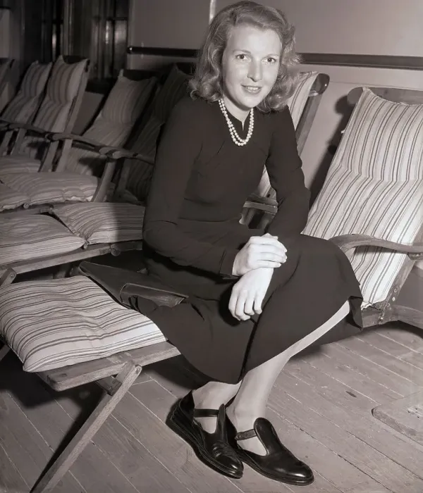 Framed Print : Martha Gellhorn Seated on a Deck Chair