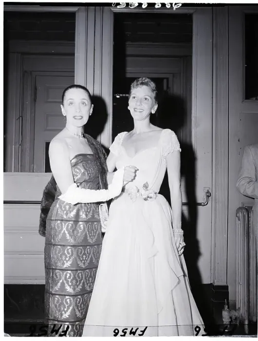 Framed Print : Martha Graham Stands with Mary Martin Framed Print : Martha Graham Stands with Mary Martin