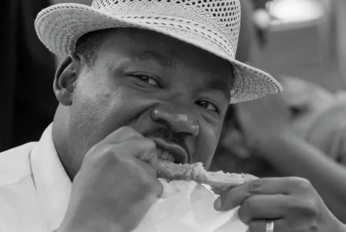 Framed Print : Martin L. King Biting Into Chicken Leg Framed Print : Martin L. King Biting Into Chicken Leg