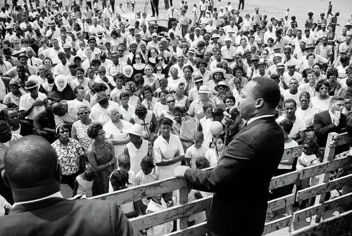 Framed Print : Martin Luther King Addressing Rally Framed Print : Martin Luther King Addressing Rally