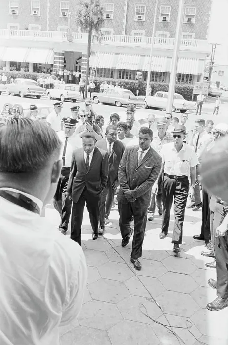 Framed Print : Martin Luther King Arriving with Ralph Abernathy and W.G. Anderson Framed Print : Martin Luther King Arriving with Ralph Abernathy and W.G. Anderson