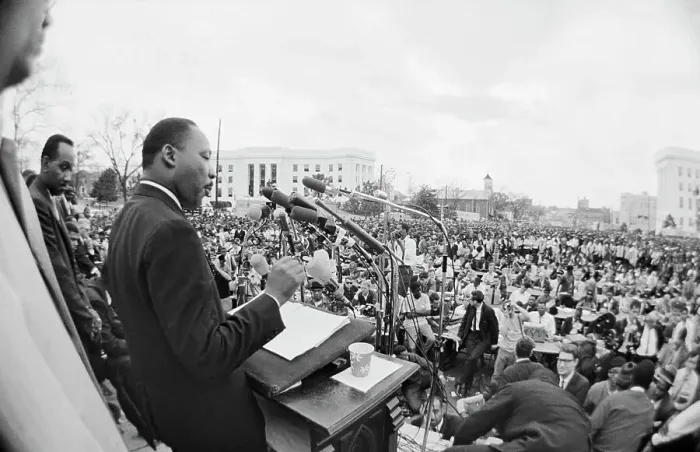 Framed Print : Martin Luther King, Jr. Addressing Marchers Framed Print : Martin Luther King, Jr. Addressing Marchers