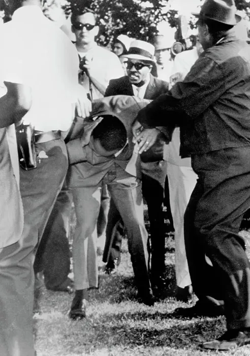 Framed Print : Martin Luther King Jr. Injured in Chicago Framed Print : Martin Luther King Jr. Injured in Chicago