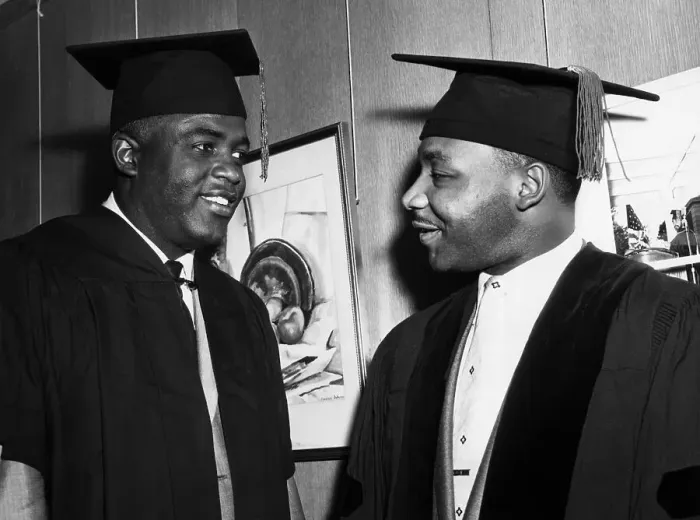Framed Print : Martin Luther King, Jr. and Jackie Robinson at Commencement Framed Print : Martin Luther King, Jr. and Jackie Robinson at Commencement