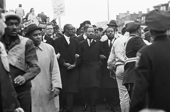Framed Print : Martin Luther King Leading Protest March Framed Print : Martin Luther King Leading Protest March