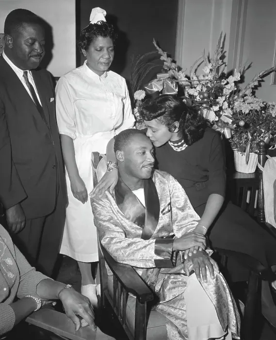 Framed Print : Martin Luther King Rests After Stabbing Framed Print : Martin Luther King Rests After Stabbing