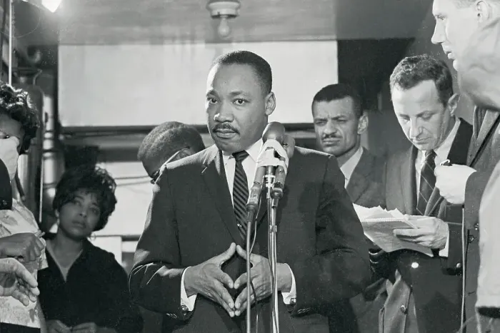 Framed Print : Martin Luther King Speaking