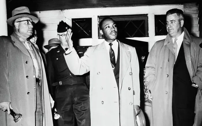 Framed Print : Martin Luther King Speaking on Porch After Bombing Framed Print : Martin Luther King Speaking on Porch After Bombing