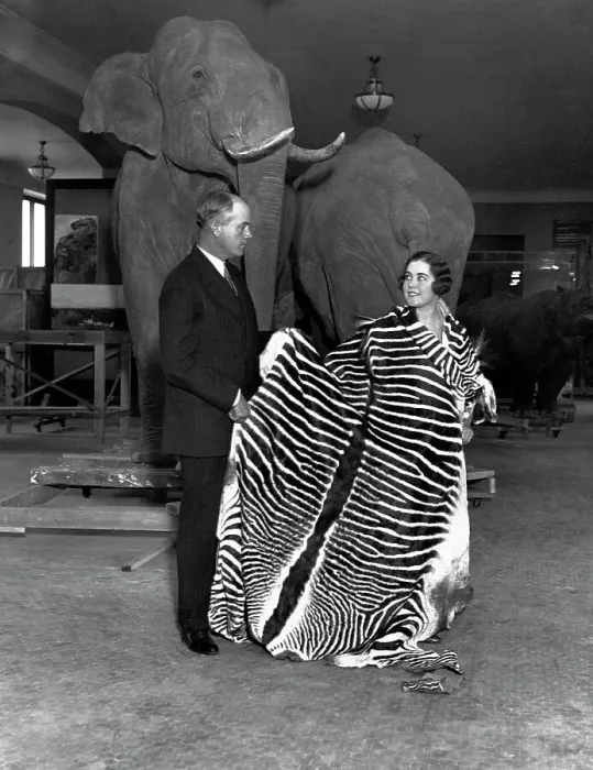 Framed Print : Martin and Osa Johnson at the Museum of Natural History Framed Print : Martin and Osa Johnson at the Museum of Natural History