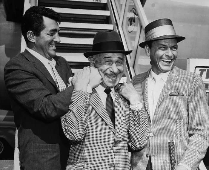 Framed Print : Martin and Sinatra with Restaurateur Romanoff Framed Print : Martin and Sinatra with Restaurateur Romanoff