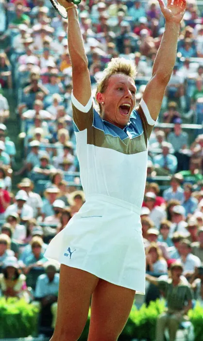 Framed Print : Martina Navratilova in Jubilant Mood After Winning Open Championship Framed Print : Martina Navratilova in Jubilant Mood After Winning Open Championship