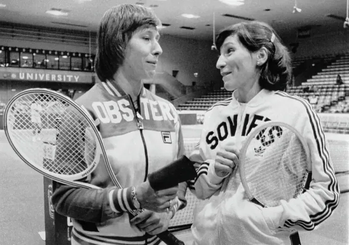 Framed Print : Martina Navratilova and Olga Morozova Framed Print : Martina Navratilova and Olga Morozova