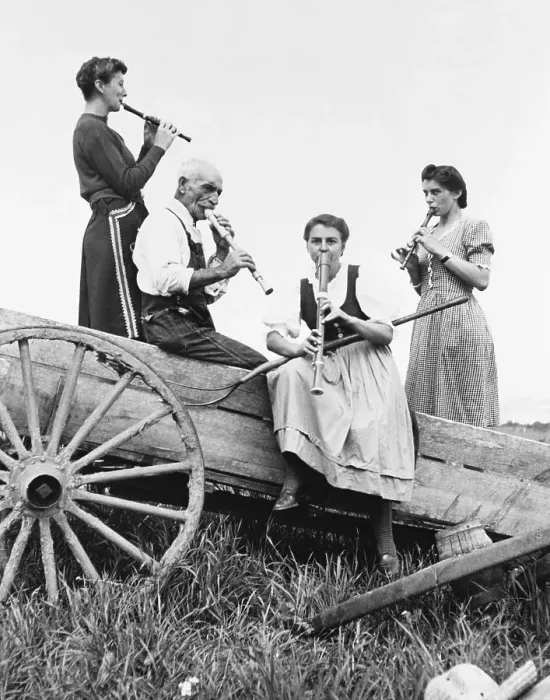 Framed Print : Martina Trapp and Others Playing Recorders