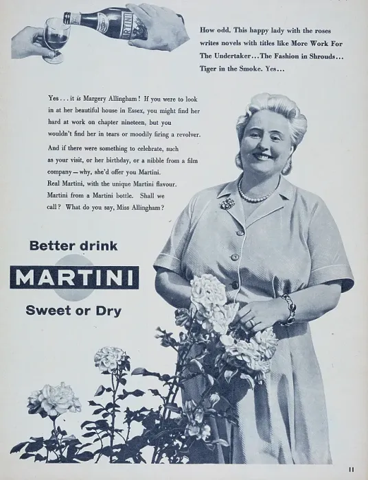 Framed Print : Martini. 1957: English novelist Margery Allingham Framed Print : Martini. 1957: English novelist Margery Allingham
