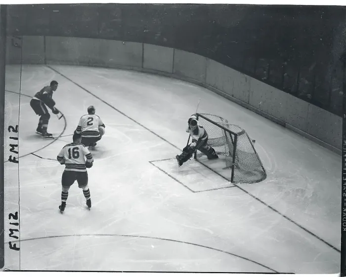 Framed Print : Marty Pavelich Scoring a Goal Framed Print : Marty Pavelich Scoring a Goal