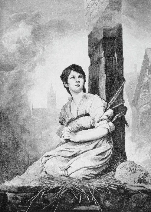 Framed Print : Martyr Joan of Arc After Her Capture Framed Print : Martyr Joan of Arc After Her Capture