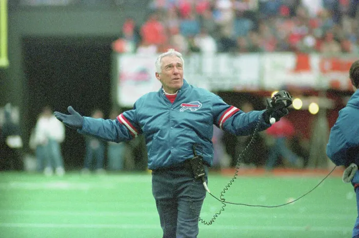 Framed Print : Marv Levy Protesting Call Framed Print : Marv Levy Protesting Call