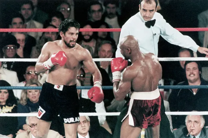 Framed Print : Marvin Hagler and Roberto Duran Framed Print : Marvin Hagler and Roberto Duran