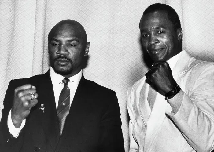 Framed Print : Marvin Hagler and Sugar Ray Leonard Framed Print : Marvin Hagler and Sugar Ray Leonard