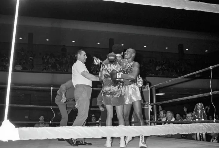 Framed Print : Marvin Hagler and Terry Dobbs Framed Print : Marvin Hagler and Terry Dobbs