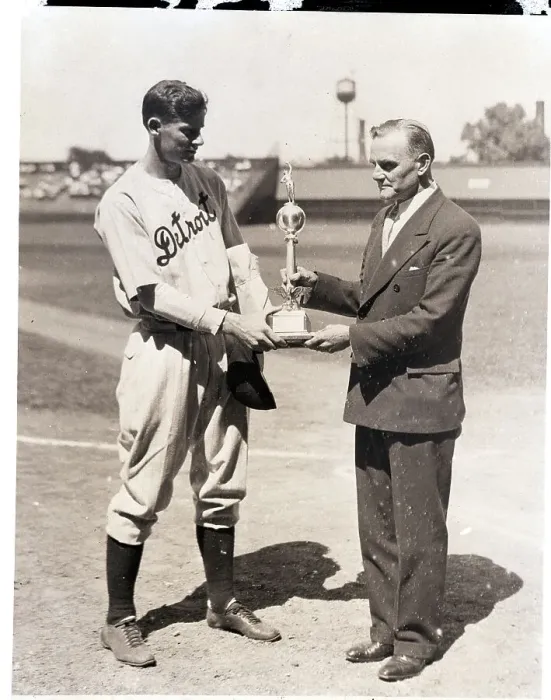 Framed Print : Marvin Owen Receives MVP Trophy Framed Print : Marvin Owen Receives MVP Trophy