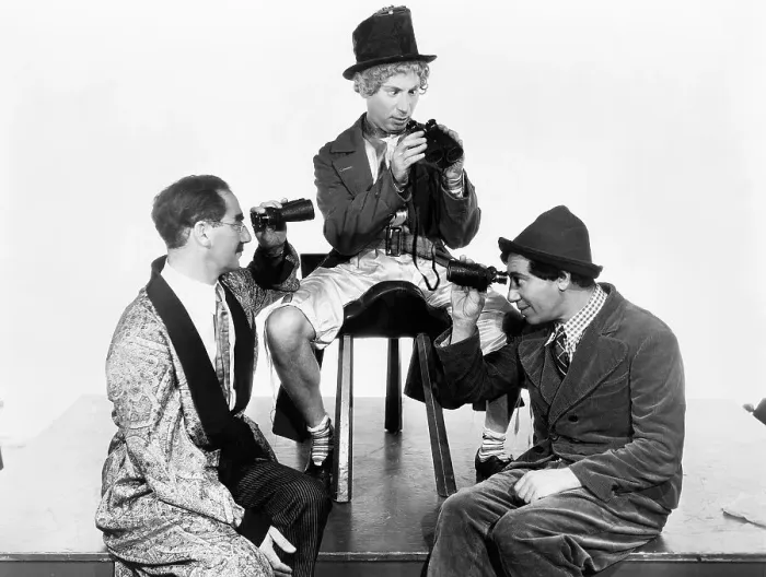 Framed Print : The Marx Brothers With Binoculars Framed Print : The Marx Brothers With Binoculars