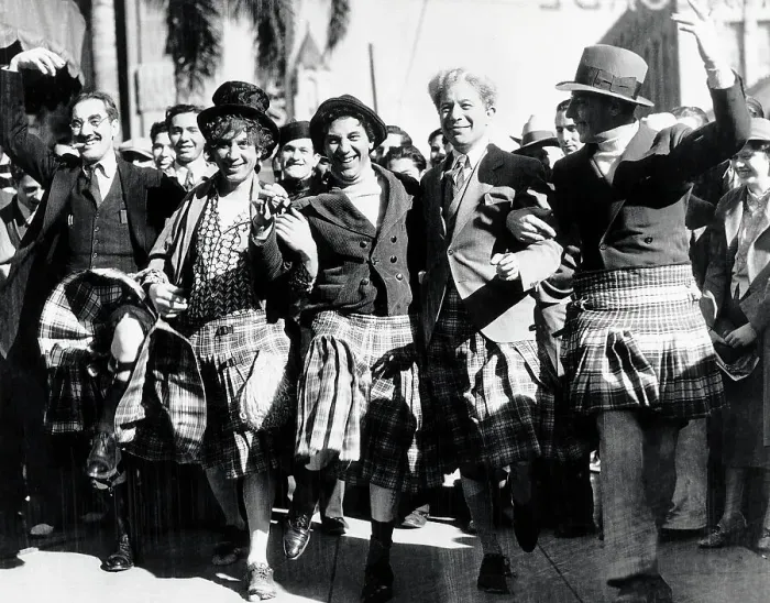 Framed Print : Marx Brothers & Sid Grauman In Kilts Framed Print : Marx Brothers & Sid Grauman In Kilts