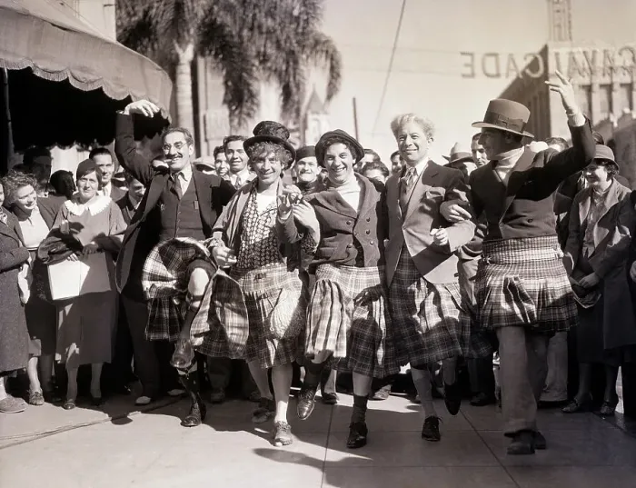 Framed Print : Marx Brothers Wearing Scottish Kilts Framed Print : Marx Brothers Wearing Scottish Kilts