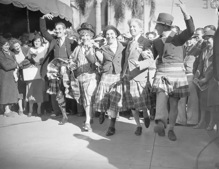 Framed Print : Marx Brothers Wearing Scottish Kilts Framed Print : Marx Brothers Wearing Scottish Kilts