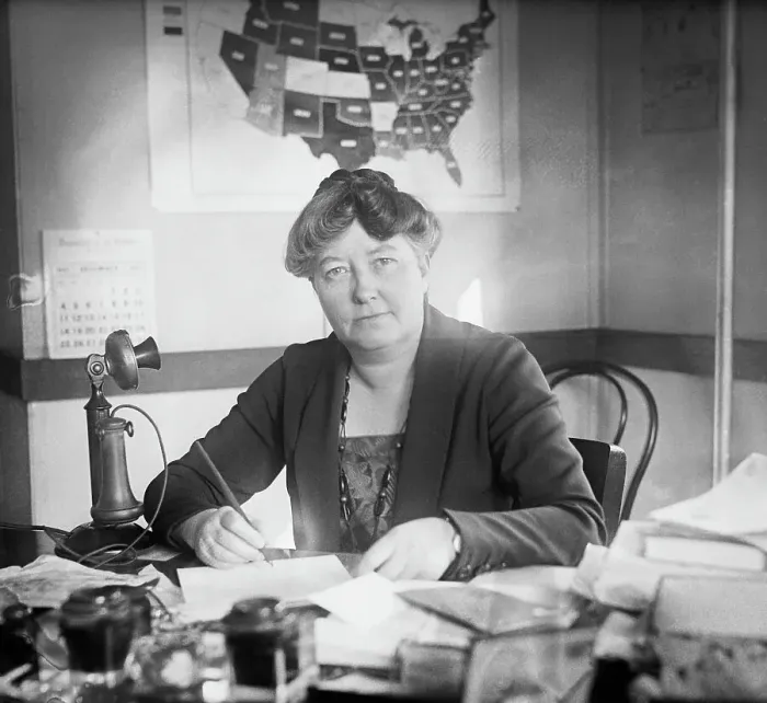 Framed Print : Mary Anderson at Desk Framed Print : Mary Anderson at Desk