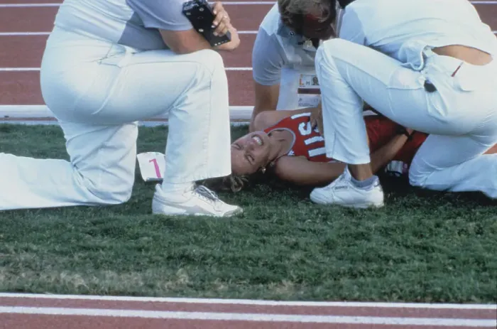 Framed Print : Mary Decker Crying on Track and Field Framed Print : Mary Decker Crying on Track and Field