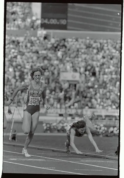 Framed Print : Mary Decker Winning in Track Competition Framed Print : Mary Decker Winning in Track Competition