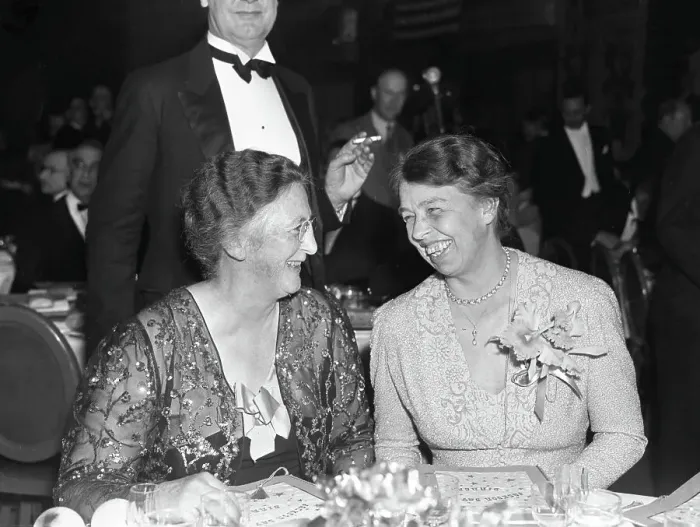 Framed Print : Mary Dewson and Eleanor Roosevelt at the Jackson Day Dinner Framed Print : Mary Dewson and Eleanor Roosevelt at the Jackson Day Dinner