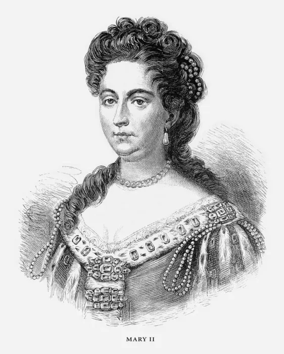 Framed Print : Mary II, Queen Mary II, English Victorian Engraving, 1887 Framed Print : Mary II, Queen Mary II, English Victorian Engraving, 1887