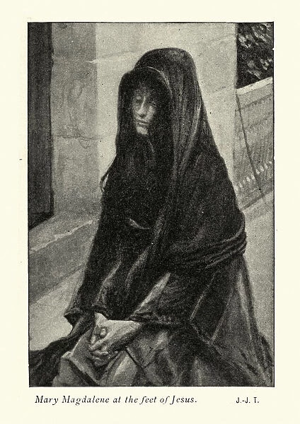 Mary Magdalene at the feet of Jesus
