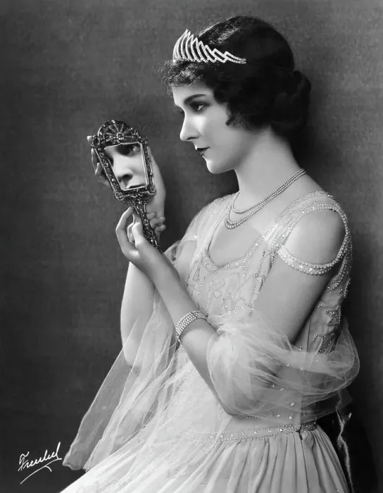Framed Print : Mary Philbin Holding Jeweled Mirror Framed Print : Mary Philbin Holding Jeweled Mirror