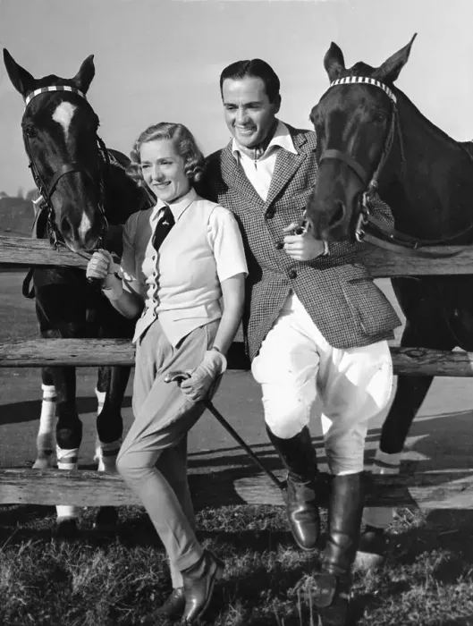 Framed Print : Mary Pickford and Buddy Rogers with Horses Framed Print : Mary Pickford and Buddy Rogers with Horses