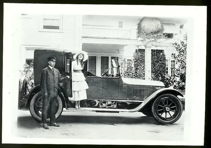 Framed Print : Mary Pickford With Chauffeured Packard Framed Print : Mary Pickford With Chauffeured Packard